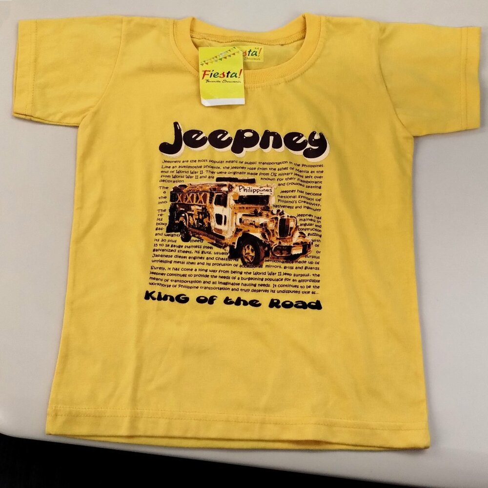 Jeepney Yellow T Shirt -  Size.. says  K-6..  think that is a Small.